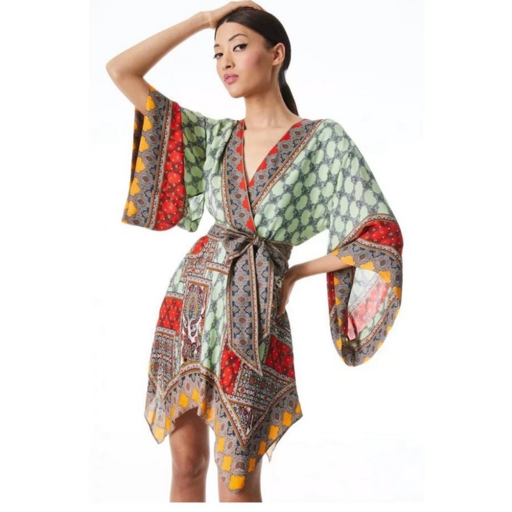 NWT Alice + Olivia Haveri Belted Bohemian Style Dress